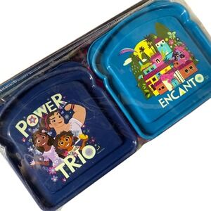 Disney Encanto Sandwich Containers 2pk Power Trio Mirabel Lunch Box‎